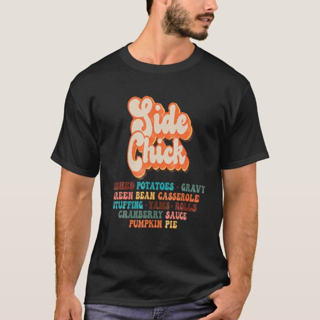 Camiseta Pintinho Lado Que Adora Dinheiro De Ação De Graças (Frente)