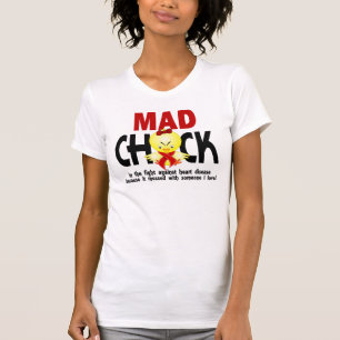 Camiseta Pintinho louco na doença cardíaca da luta