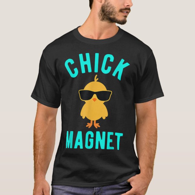 Camiseta Pintinho Magne Páscoa para Homens (Frente)
