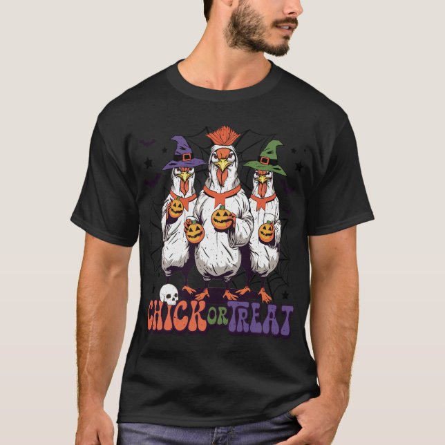 Camiseta Pintinho ou Tratar Design de Arte (Frente)