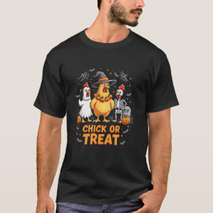 Camiseta Pintinho ou Trate Crianças do Dia das Bruxas Menin