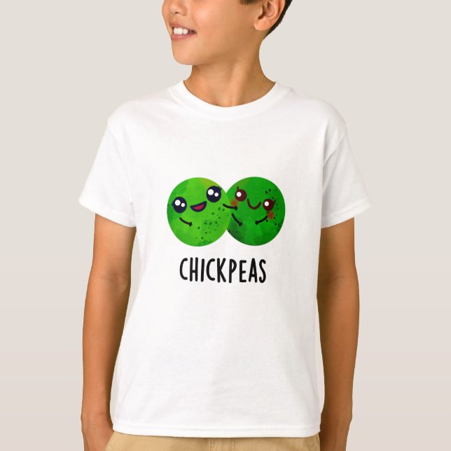 Camiseta Pintinho Peas Engraçado Menina Pea Pun (Frente)