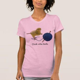 Camiseta Pintinho que faz malha o t-shirt das senhoras