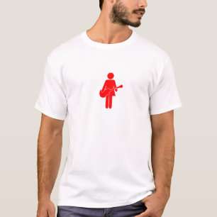 Camiseta Pintinho vermelho, t-shirt da vara da guitarra
