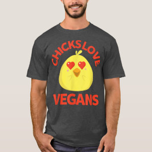 Camiseta Pintinhos Adoram Veganos Engraçados Humor Foodie V