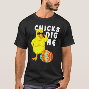 Camiseta Pintinhos Bonitos Me Cavam Frango Com Piada De Ovo