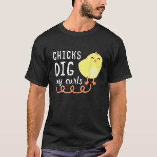 Camiseta Pintinhos Caçam Meus Curls Engraçada Povo De Galin