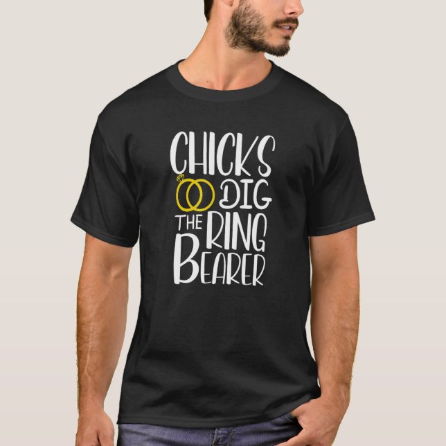 Camiseta Pintinhos Cig. Do Anel Trauzeuge Bräutigam Hoc (Frente)