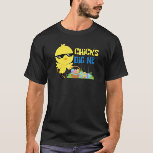 Camiseta Pintinhos Cig Me Páscoa Piada Cesto de Ovos