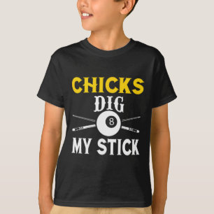 Camiseta Pintinhos Cig My Stick Engraçado Piscina Player Bi