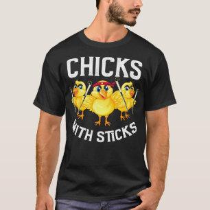 Camiseta Pintinhos Com Hockey De Campo Com Sticks