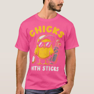 Camiseta Pintinhos Com Sticks Golfer Girl Gru