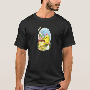 Camiseta Pintinhos De Vintage Atingidos Por Amigos De Frang