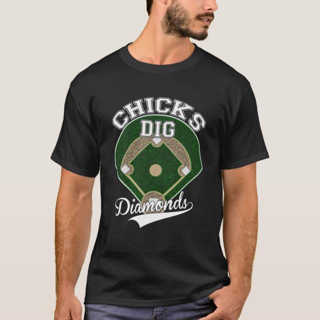 Camiseta Pintinhos Dig Diamantes TShirt Baseball Team Atlet (Frente)