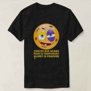 Camiseta "PINTINHOS DIG SCARS" engraçado emoji