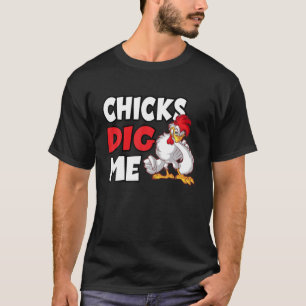 Camiseta Pintinhos Me Caçam Para Um Farmeiro De Frango