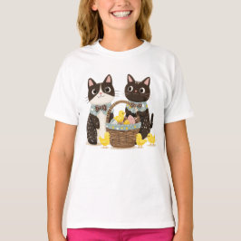 Camiseta Pintinhos para bebês Páscoas de Gatos de páscoa