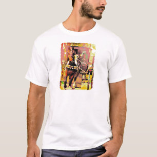 Camiseta Pinto Amish Horse 8 Bits Art