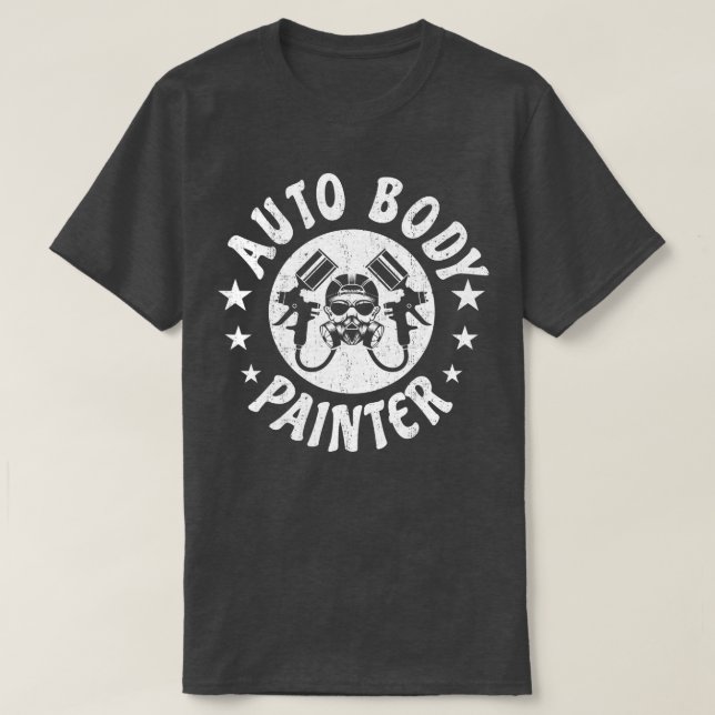 Camiseta Pintor Automático Carro Pintura Pulverização Autom (Frente do Design)
