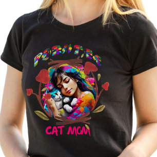 Camiseta Pintor Cat Mãe Dia de as mães