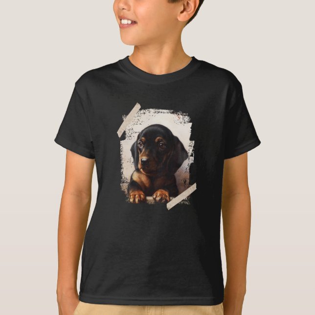 Camiseta Pintor Dachshund (Frente)
