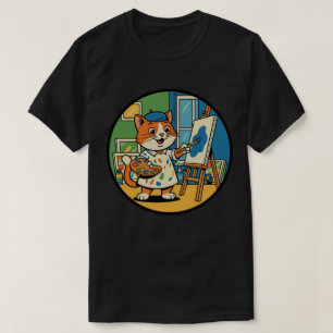 Camiseta Pintor de Gatos Artísticos - Artista Felino Criati
