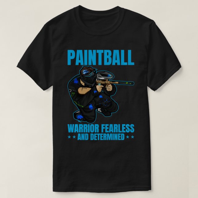 Camiseta Pintor de Paintballing do Guerreiro do Paintball A (Frente do Design)