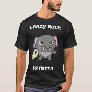 Camiseta Pintor de Rochas Louco Pintura com Elefante Engra
