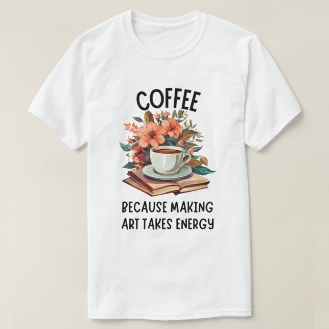 Camiseta Pintor engraçado mais café (Frente do Design)