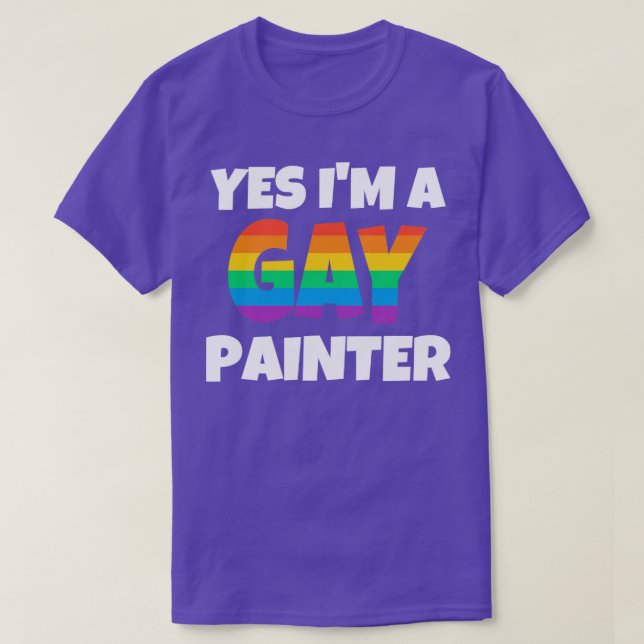 Camiseta Pintor gay (Frente do Design)
