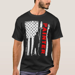 Camiseta Pintor Pintor de Bandeira Americano