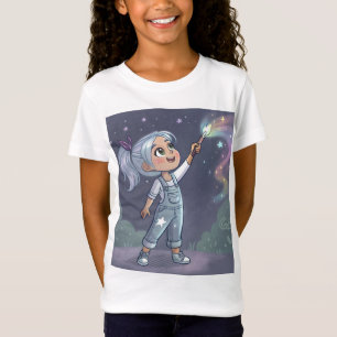Camiseta "Pintora de Estrelas: A Menina que Pinta o Céu"