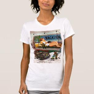 Camiseta Pintores do quadro de avisos no inverno por Stevan