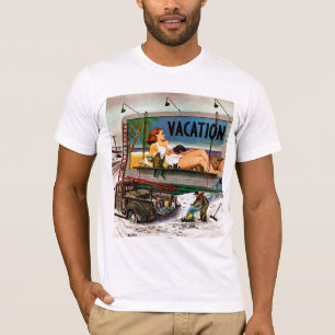Camiseta Pintores do quadro de avisos no inverno por Stevan