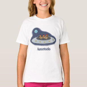 Camiseta Pintos engraçados na ilustração de desenhos ani