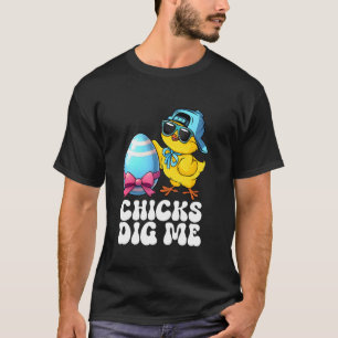 Camiseta Pintos Me Gostam Dia de Páscoa, Frango de Páscoa E