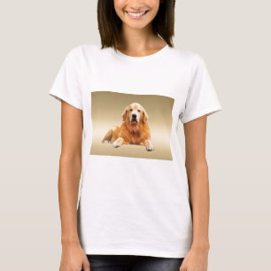 Camiseta Pintura a cores da água do cão preto Labrador