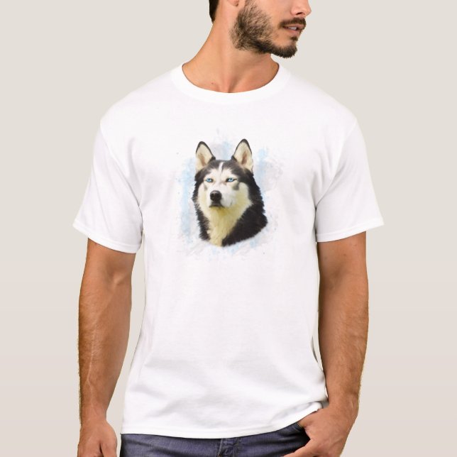 Camiseta Pintura a cores de água salgada siberiana (Frente)