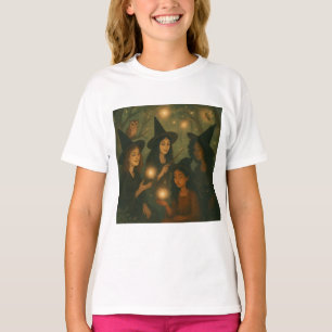 Camiseta Pintura a óleo de bruxas no bosque
