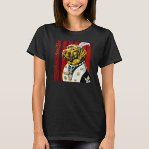 Camiseta Pintura a óleo de Labrador Amarelo Real