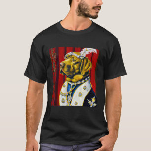 Camiseta Pintura a óleo de Labrador Amarelo Real