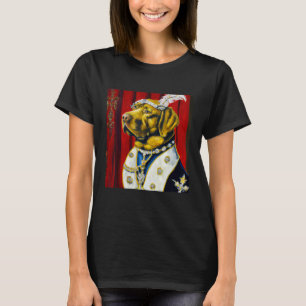 Camiseta Pintura a óleo de Labrador Amarelo Real