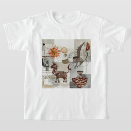 Camiseta Pintura abstrata com elementos étnicos