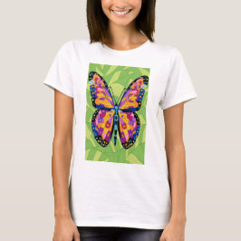Camiseta Pintura abstrata de borboleta