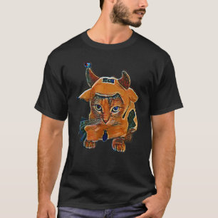 Camiseta Pintura Abstrata Digital De Um Gato 29