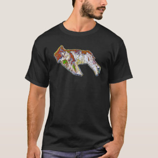 Camiseta Pintura Abstrata Digital De Um Gato 46