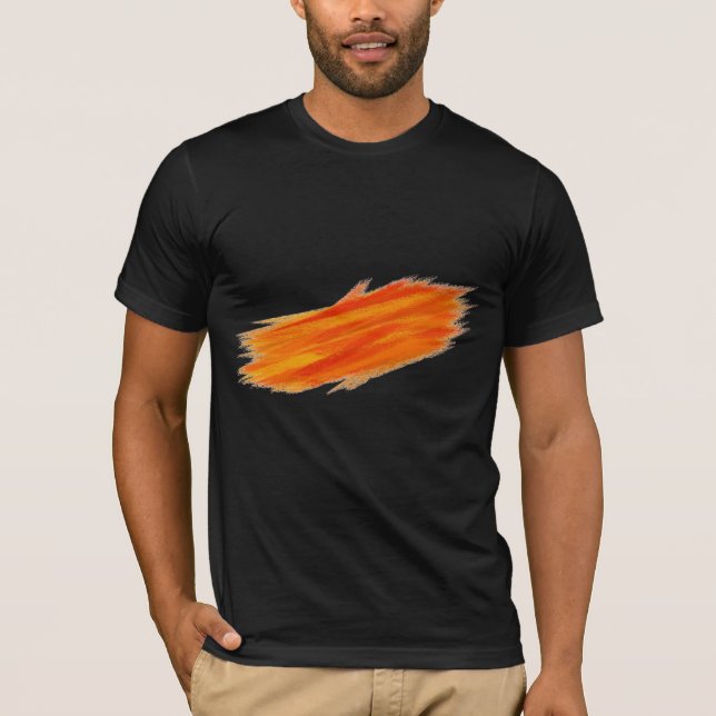 Camiseta Pintura Abstrata | Laranja Retro (Frente)