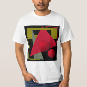 Camiseta pintura abstrato, formas geométricas