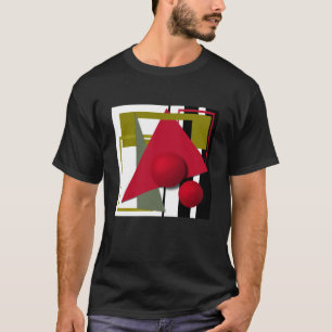 Camiseta pintura abstrato, formas geométricas