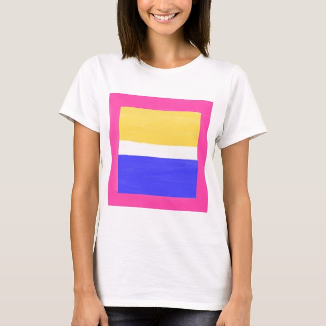 Camiseta pintura abstrato moderna (Frente)